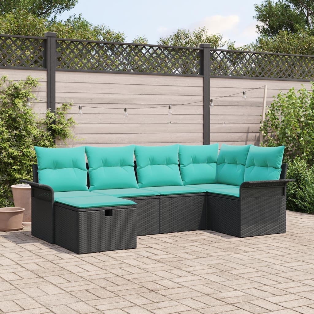 vidaXL 6/7 Piece Garden Sofa Set with Cushions - 95.5×52.2×27.2