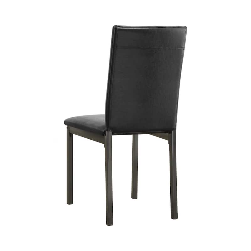 Set of 2 Leatherette Upholstered Side Chairs