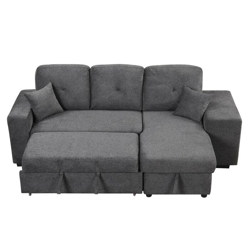 95" Reversible 3-Seater Sleeper Sofa with Storage Chaise