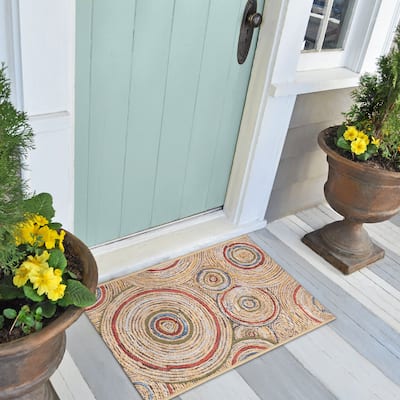 Liora Manne Esencia Basket Circles Indoor/Outdoor Mat