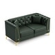 preview thumbnail 36 of 36, GDFStudio - Multi-Size Faux Leather 6-Seat Chesterfield Modular Sofa Set with Metal Trim & 6 Pillows