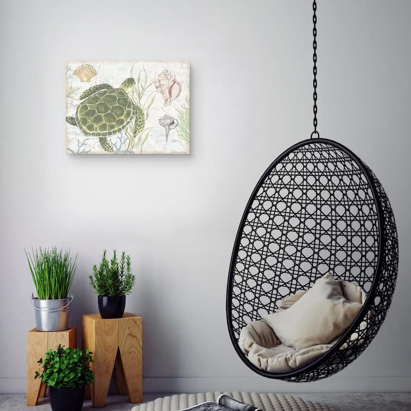 Shoreline Turtle by Susan Winget Canvas Art Print