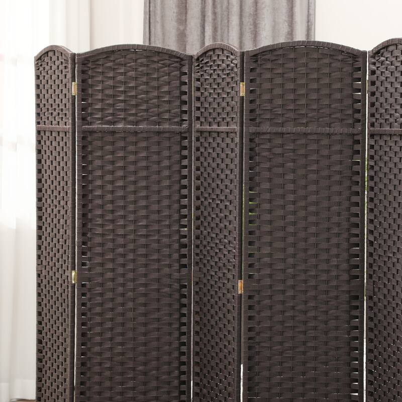 HOMCOM Room Divider, 8 Panel Folding Privacy Screen, 5.6' Tall Freestanding Wall Partition