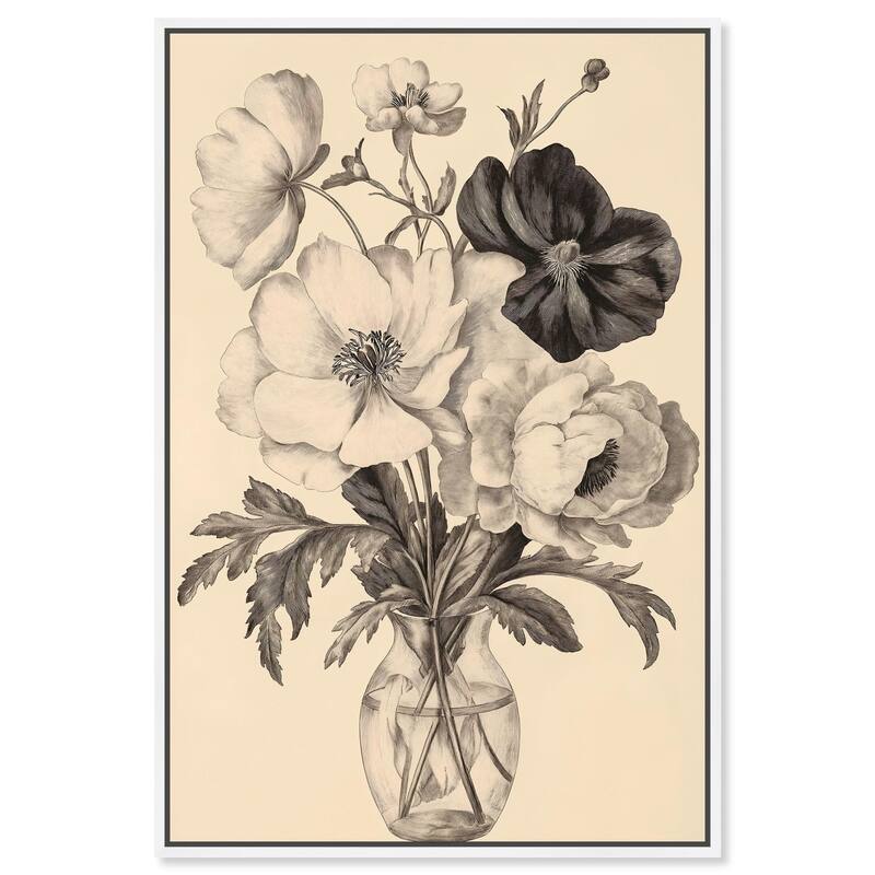 Herbarium's Hush II Canvas by Art Remedy - White - 20" x 30"