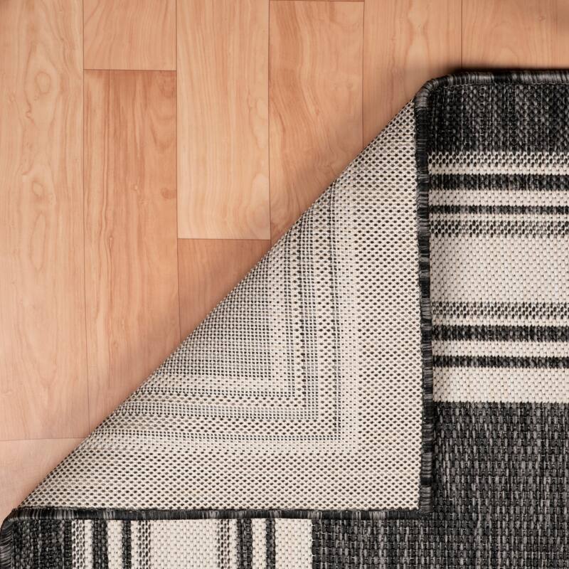 Kilim Geometric Striped Performance Indoor/Outdoor Area Rug by Sevita