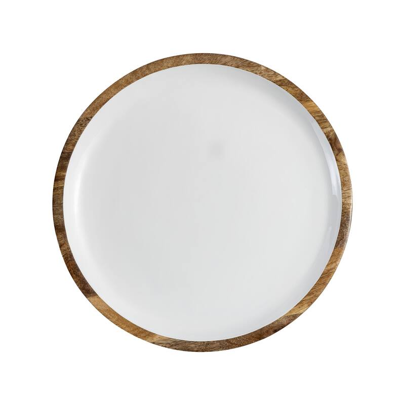 Mango Wood Round Platter Set of 2