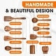 preview thumbnail 6 of 6, Cheer Collection 9 Piece Wooden Utensil Set with Holder and Spoon Rest