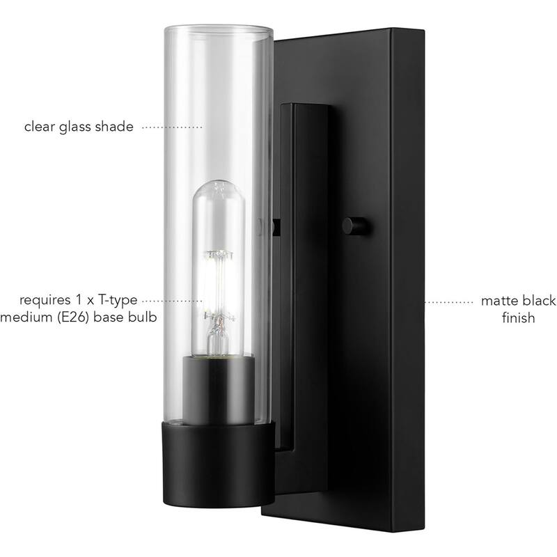 1-light wall light black mount light ‎iron cylindrical light