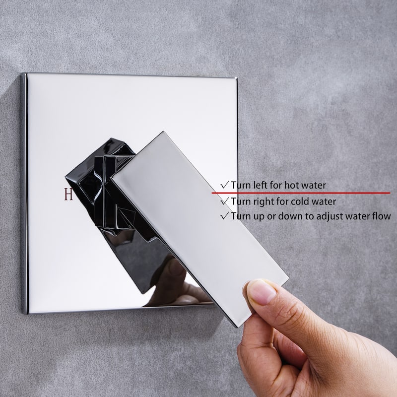 CLihome 1-Spray Patterns 10 in. Wall Mount Shower Faucet