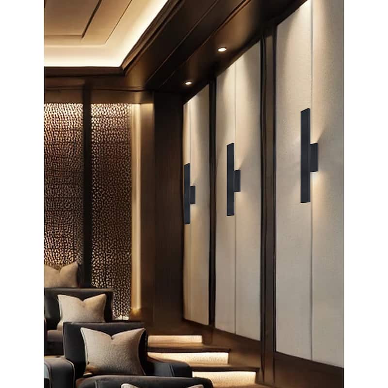 Justice Design Group Zarai ADA 24" LED Outdoor Wall Sconce - Matte Black Finish