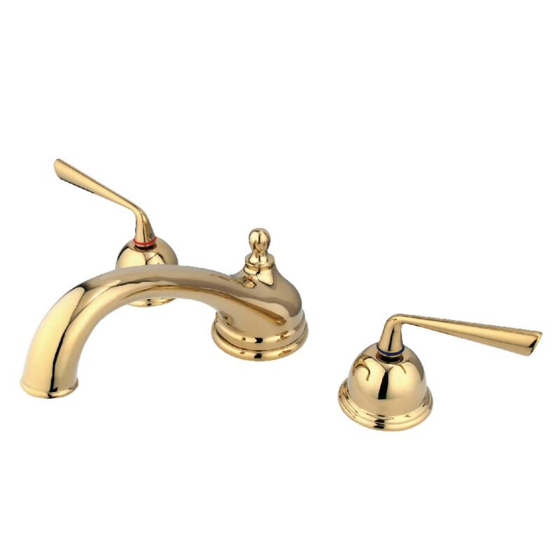 Kingston Brass Vintage Widespread Deck Mounted Roman Tub Filler with