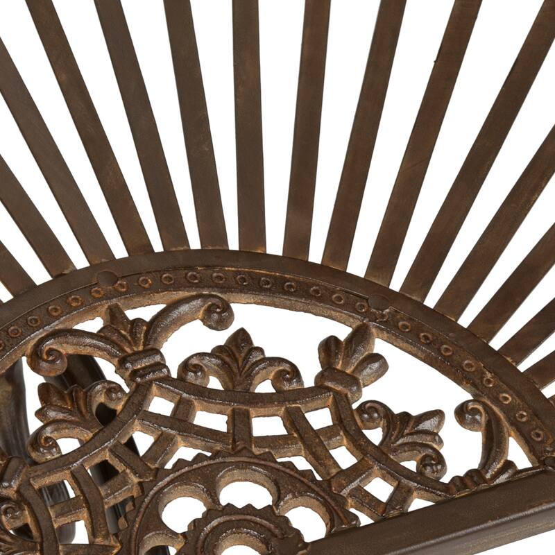SAFAVIEH Outdoor Tatyanna Annalise Iron Accent Table - 36"W x 19"D x 29"H