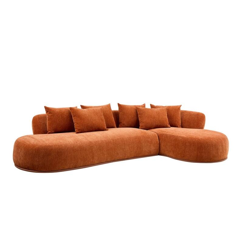 134.63" Oversize Cloud Sectional Couch with L-Shape Chaise, Modern Upholstered Sofa with Deep Seat for Living Room