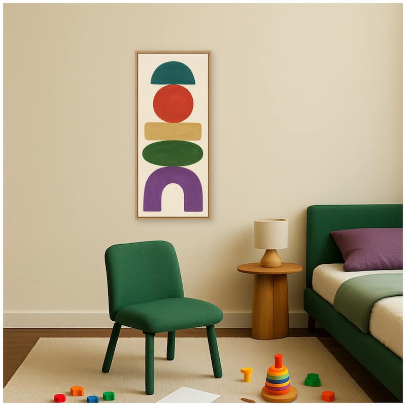 Kate and Laurel Toys Panel by Laura Moss Framed Canvas Wall Art Print