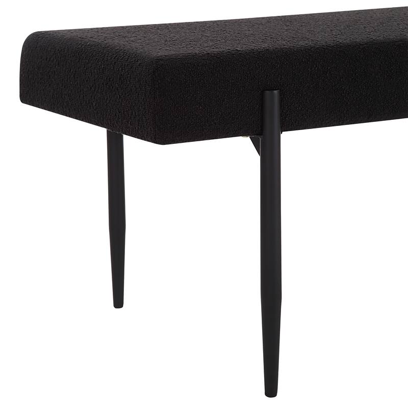 Renwil Lowe Indoor Boucle Bench, Black