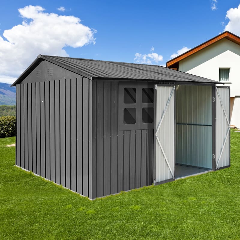 Metal Garden Sheds 6ftx8ft Outdoor Storage Sheds with Window