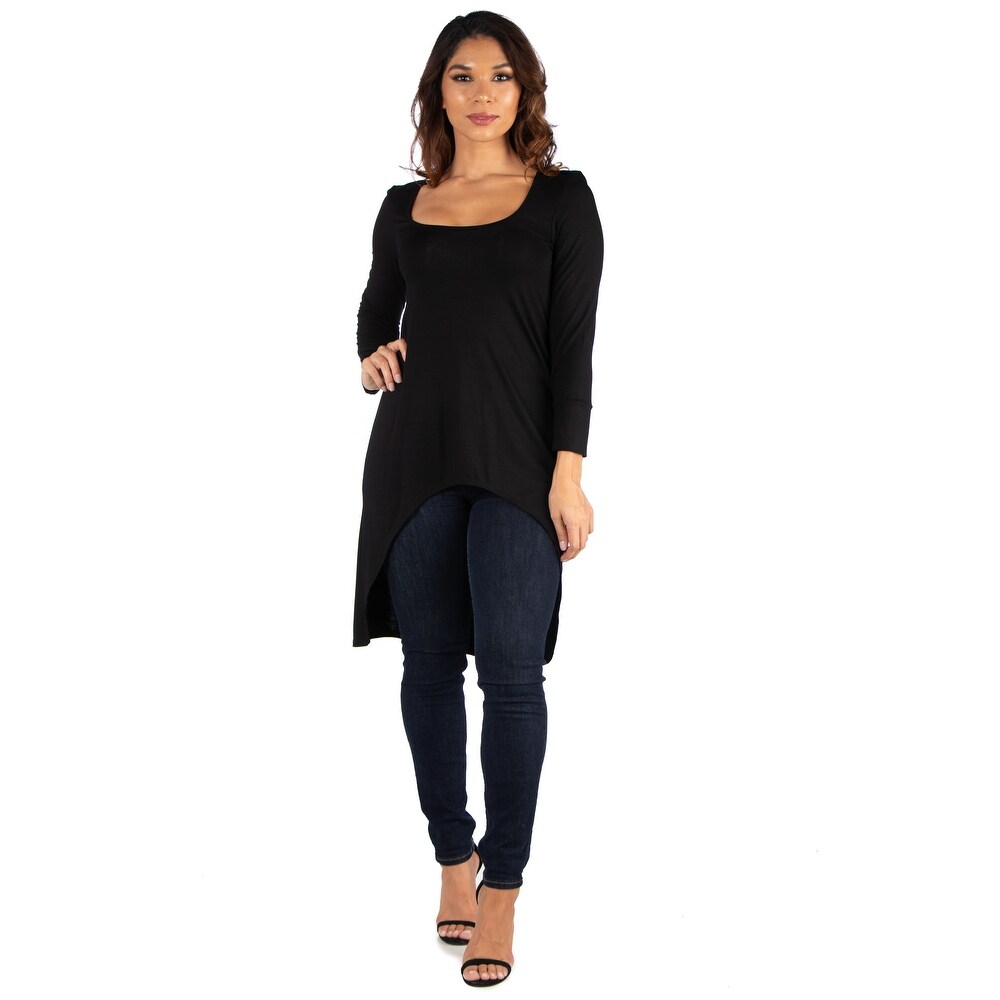 Women/‘s Lace Long Sleeve Scoop Neck Tunic Tops Blouse Shirts for Leggings