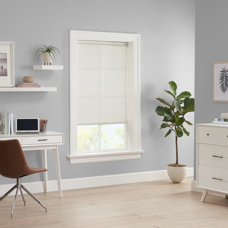 Eclipse Holden Solid Light Filtering Light Filtering Cordless Roller Shade - 48x72 - Ivory