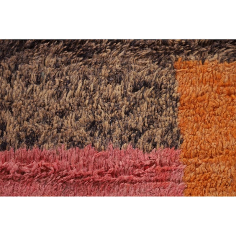 All-Over Plush Moroccan Area Rug Handmade Wool Carpet - 8'0" x 10'7"