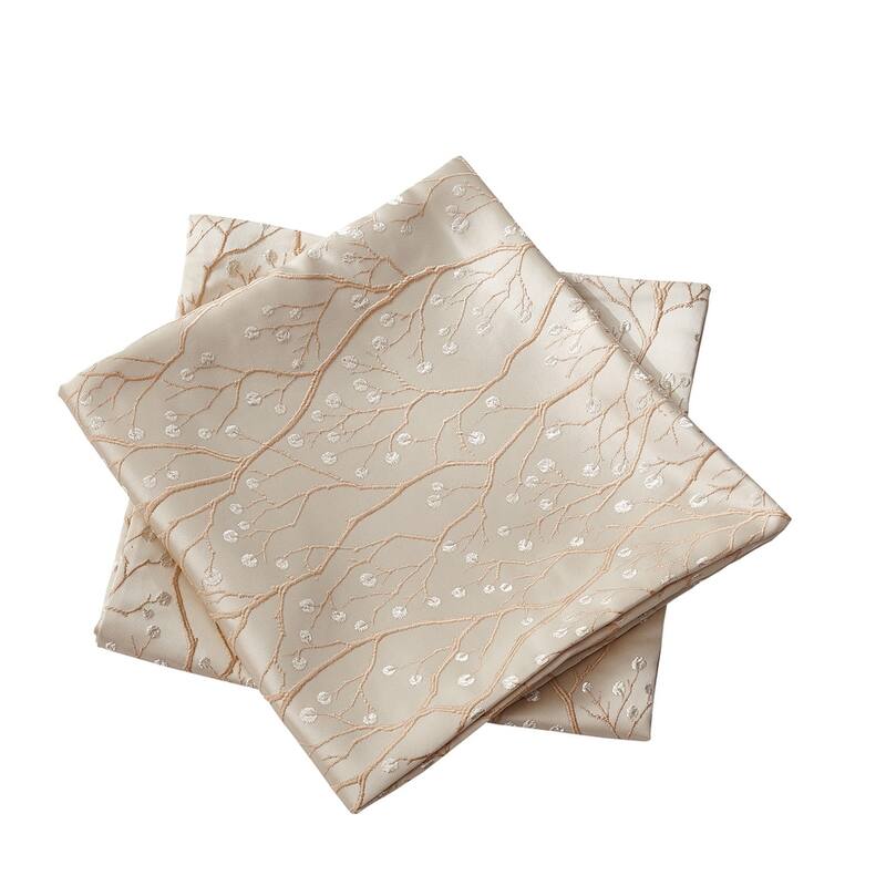 Hoorn Jacquard Valance and Pillow Sham 2-piece Set with Branch Pattern