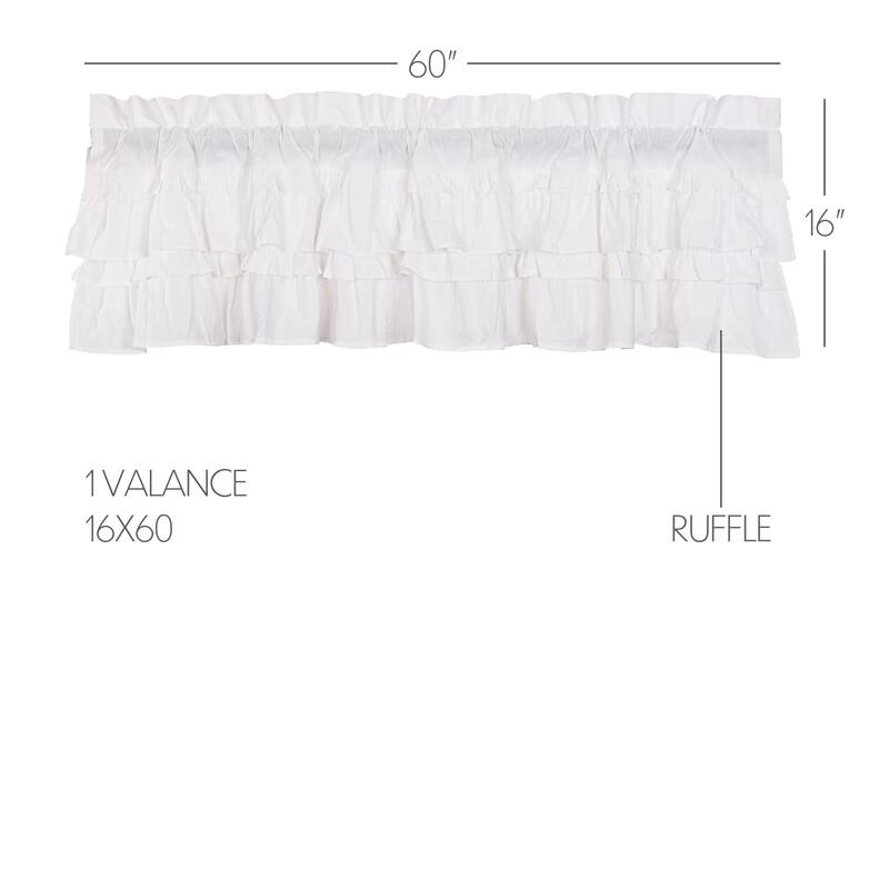 Muslin Ruffled Valance