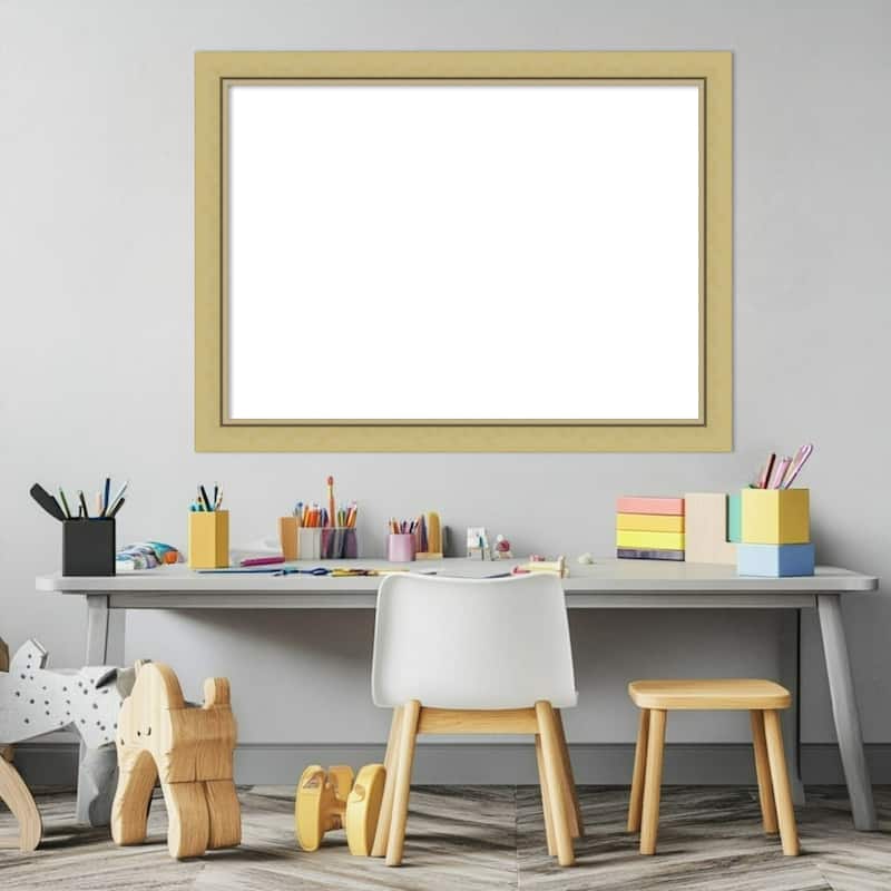 Amanti Art Landon Gold Narrow Framed Dry Erase Magnetic Board