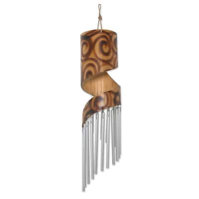 Novica Handmade Bamboo Rhythm Bamboo Wind Chime