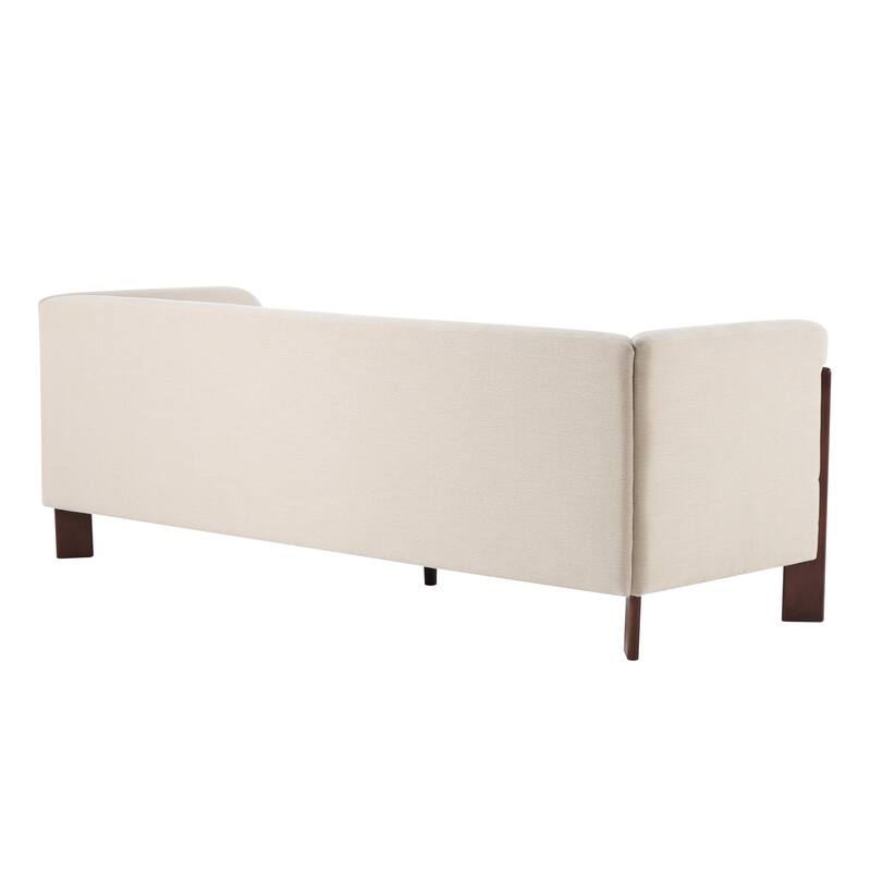 Christopher Knight Home Aurelian Birch Upholstered Tuxedo Sofa with Solid Wood Legs