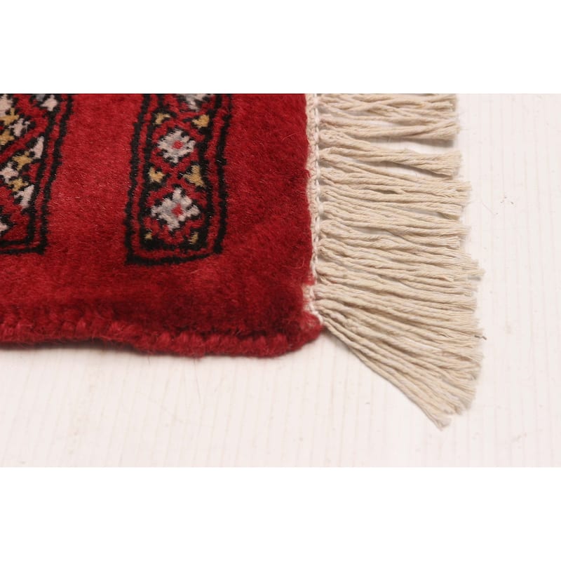 ECARPETGALLERY Hand-knotted Finest Peshawar Bokhara Red Wool Rug - 8'2 x 9'11