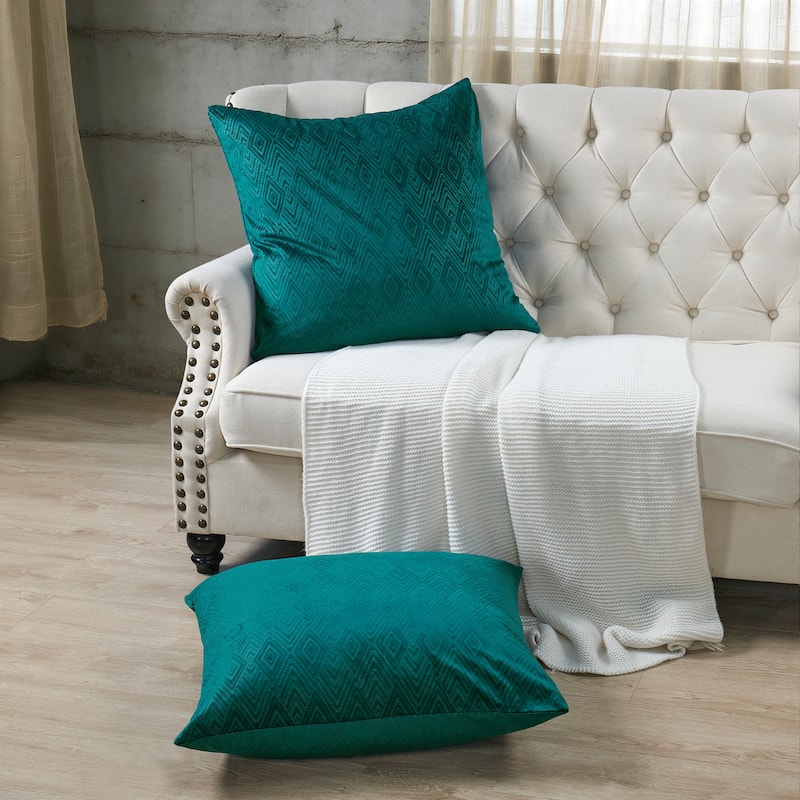 Tonopah Ikat Velvet Throw Pillow Cover Set, NO INSERT