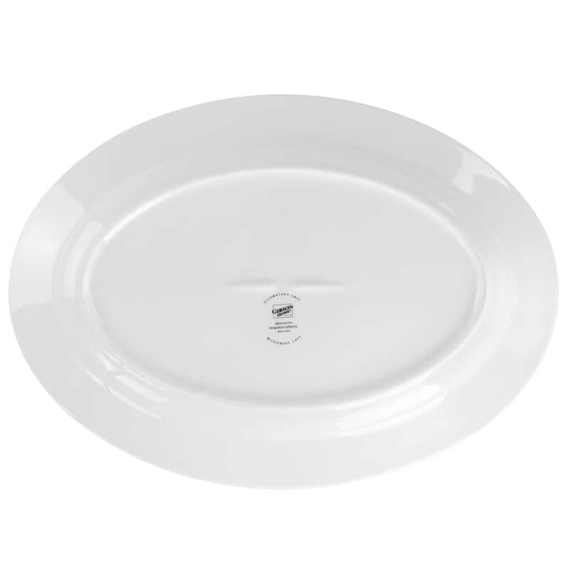 Gibson Home VIllage Vines 14 Inch Fine Ceramic Oval Platter - 14 Inches