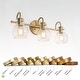 preview thumbnail 12 of 51, Modern 3-Light Bathroom Vanity Light Minimal Globe Glass Wall Sconce