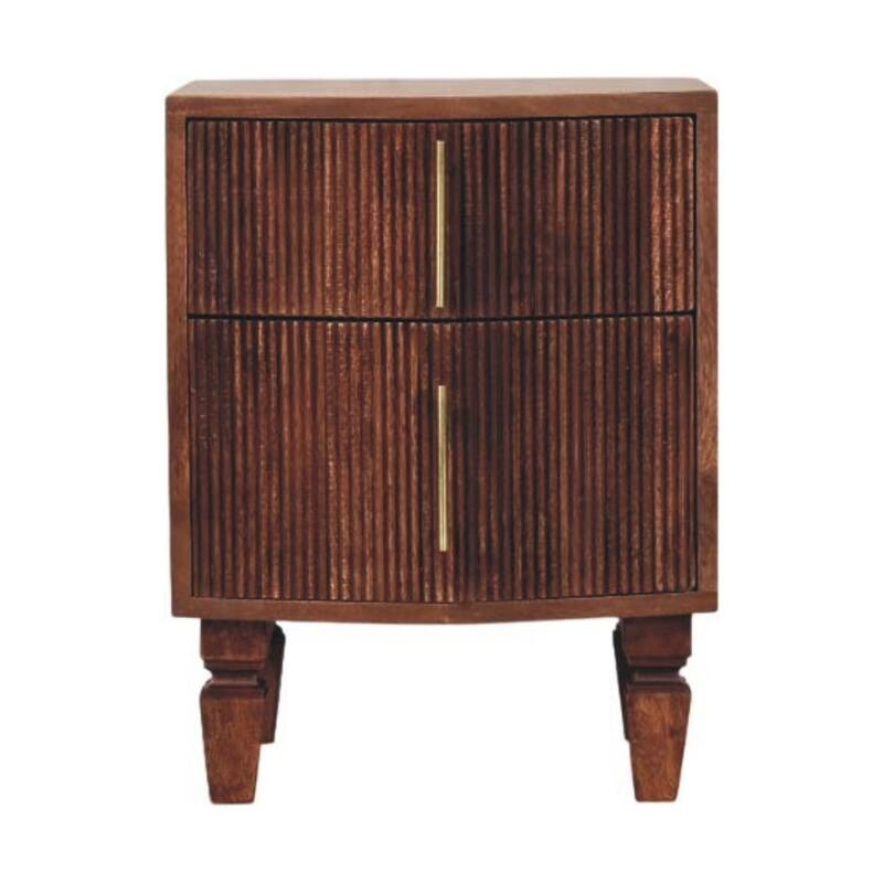 Solid Wood Harper Nightstand,Brown