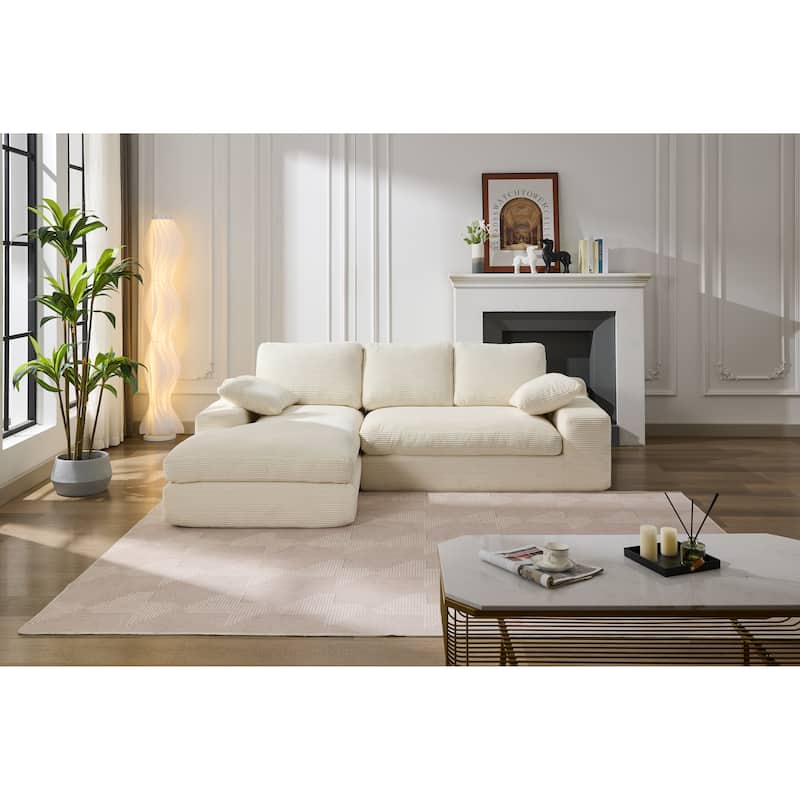99*69" Modular L-Shape Sectional Living Room Sofa & Chaise