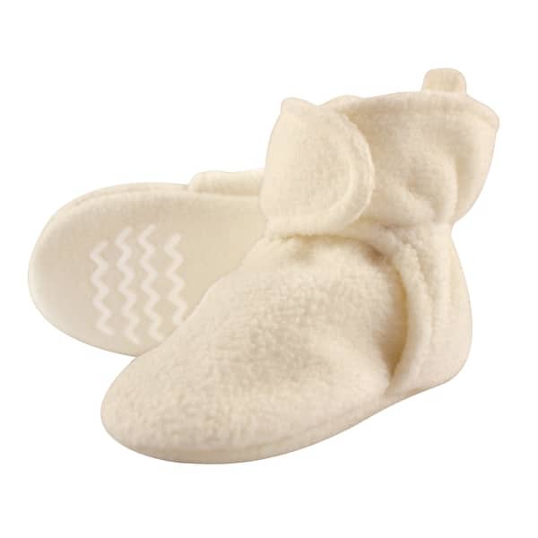 slide 1 of 1, Hudson Baby Baby Cozy Fleece Booties, Cream 12-18 Months - Cream