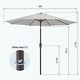 preview thumbnail 38 of 76, 9-ft Patio Market Umbrella with Tilting Pole, Waterproof & Breathable Canopy