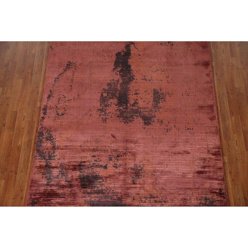 Modern Abstract Indian Area Rug Handmade Wool Carpet - 5'3"x 7'8"