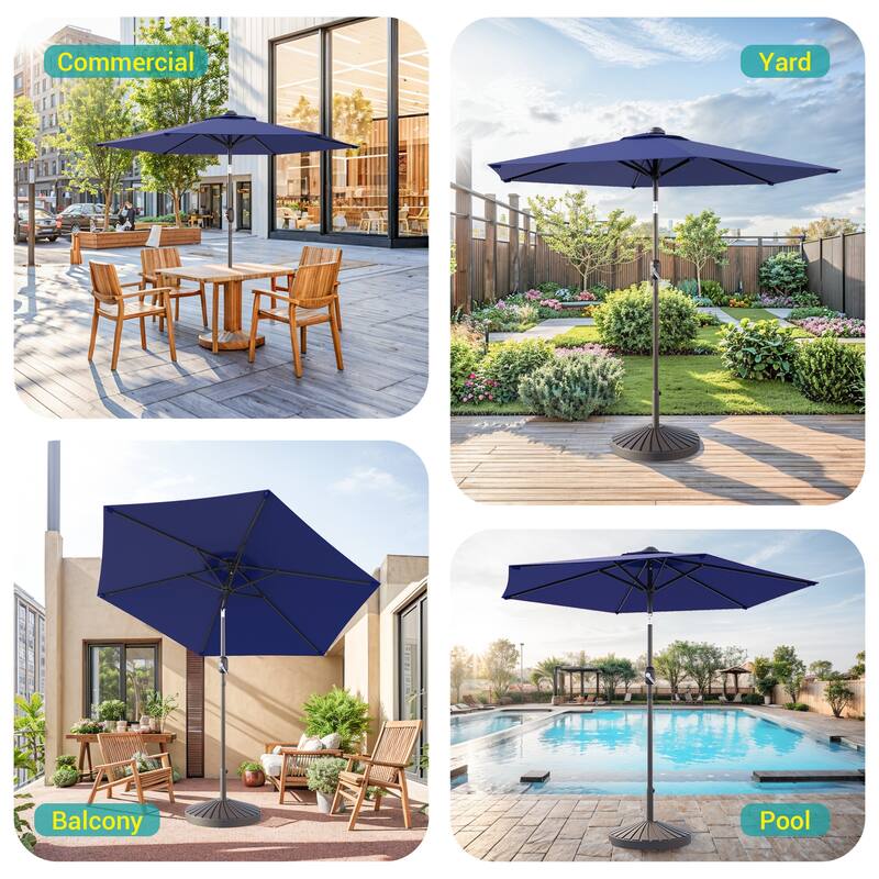 Bonosuki 7.5Ft LED Patio Market Umbrella Outdoor Table Umbrella