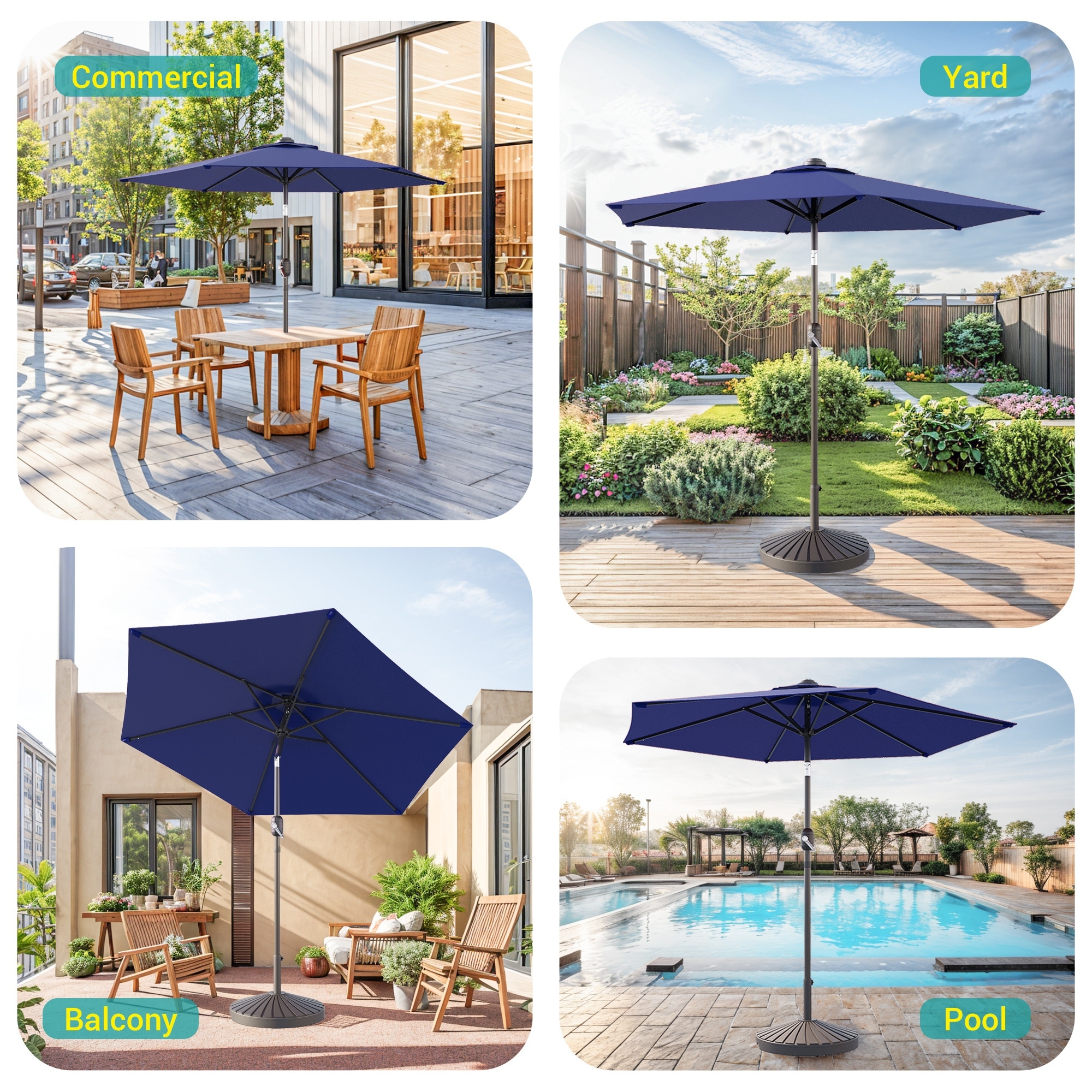 canvas market patio umbrella Introducing our premier offering Commercial Large Octagonal Aluminum Frame