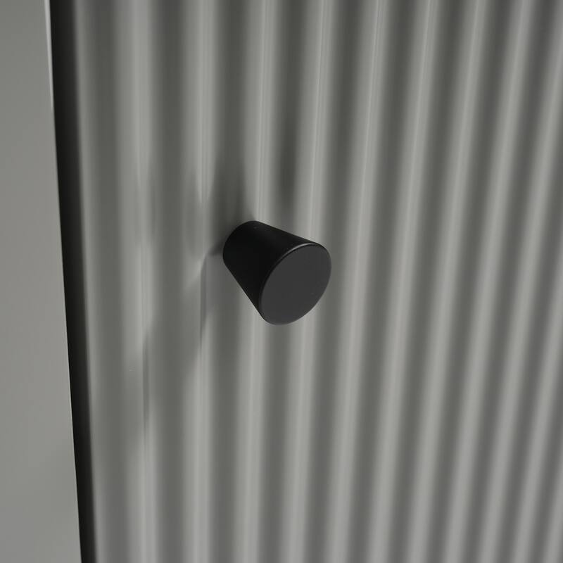 Floating Bathroom Vanity with Sink, Small Wall Mounted Bathroom Vanity, Bathroom Cabinet with Soft Close Door & Left Side Shelf