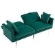 preview thumbnail 85 of 115, Velvet Loveseat Sofa Bed with 2 Pillows, Mid Century 2-Seat Couches Convertible Sofa Bed for Living Room, Bedroom,Office