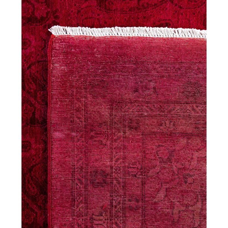 Overdyed One-of-a-Kind Hand-Knotted Area Rug - Pink - 12' 2" x 16' 4"