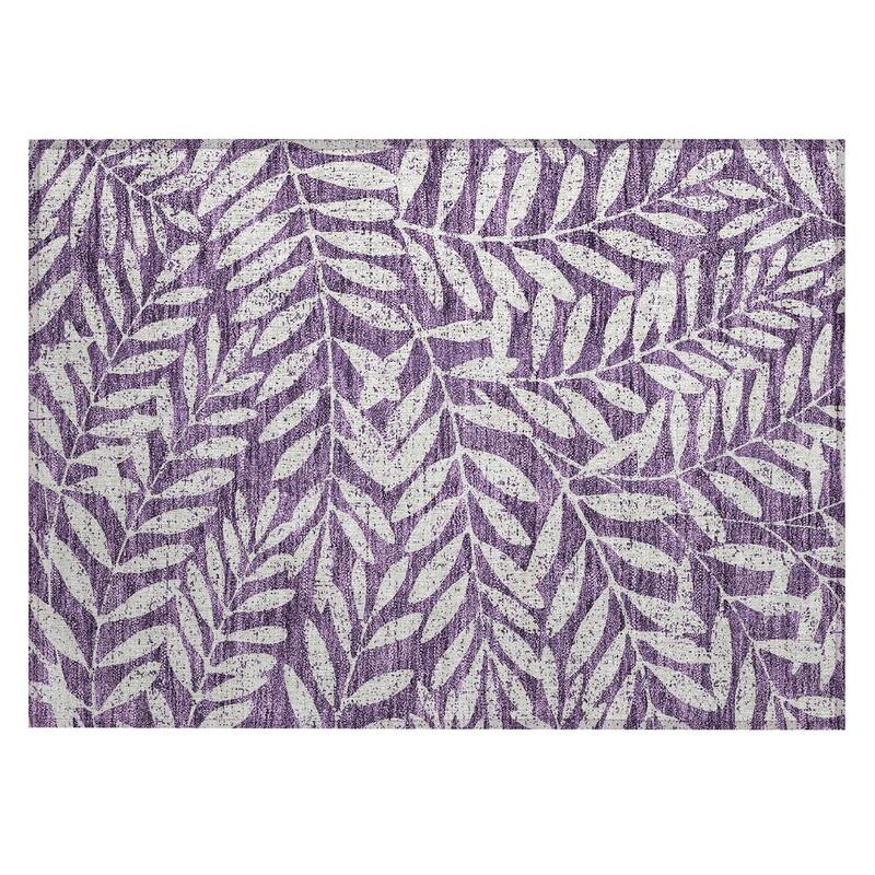 Machine Washable Indoor/ Outdoor Chantille Palm Rug