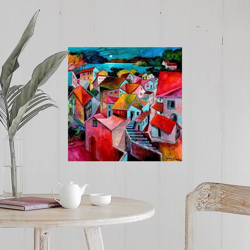 "Mediterranean Evenings" Poster Print - Multi - 24 x 24