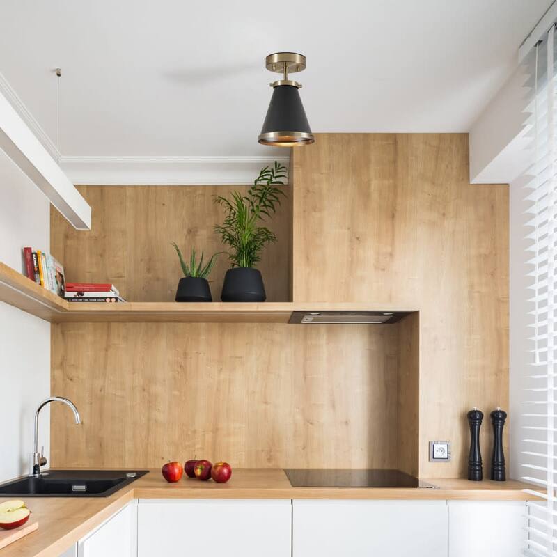 Bellevue GECF79476 Penta 7" Wide Semi-Flush Ceiling Fixture