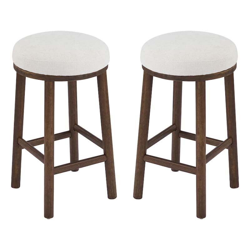 Christopher Knight Home - Riven Natural Rubberwood 27.36" Bar Stool Set