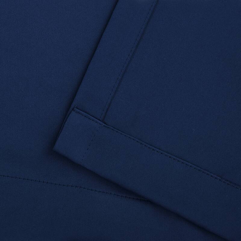 Modern Solid Room Darkening Blackout Curtains, Rod Pocket, Set of 2