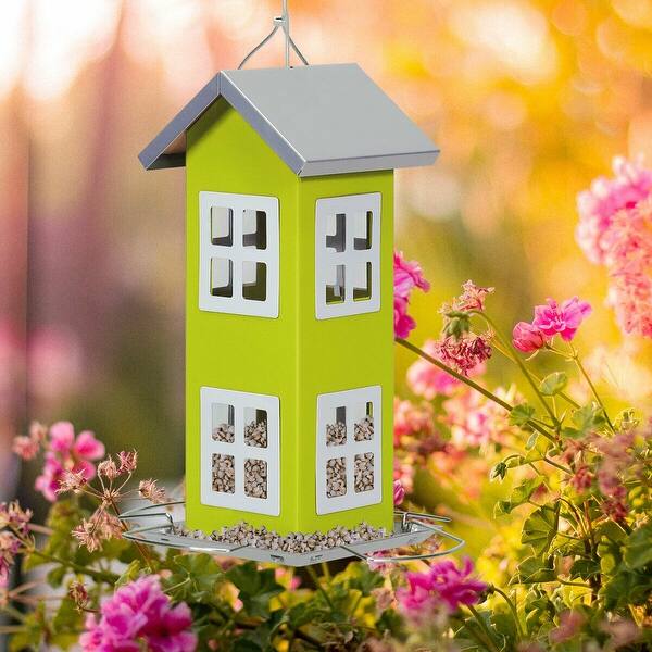 Shop Gymax Outdoor Wild Bird Feeder Weatherproof House Design