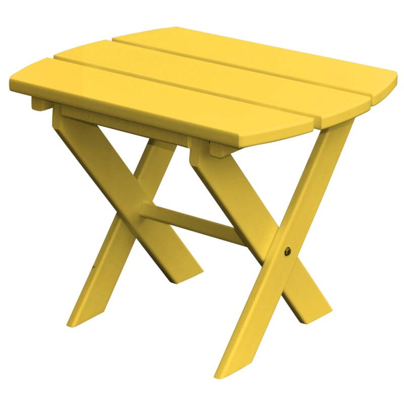 Poly Folding End Table - Lemon Yellow