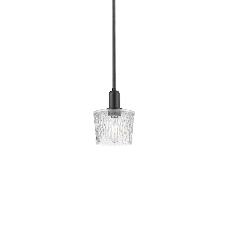 Innovations Lighting 716-1S-10-7 Niagara Pendant Niagara 7" Wide Mini - Matte Black / Clear
